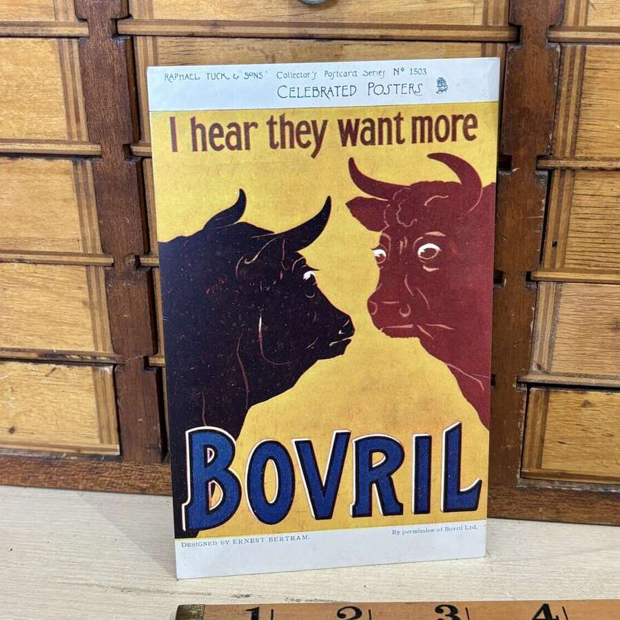 Early Bovril " I hear they want more "  Advertising Trade / Post Card c1900s