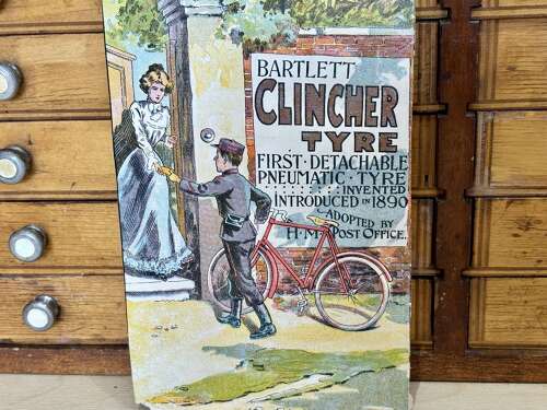 Bartlett Clincher Cycle Bike Tyres Advertising Trade Card / Paper c1900s