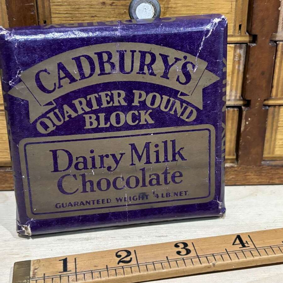 Cadbury's Quarter Pound Chocolate Dummy Bar Tasmania Australia c1920-30s