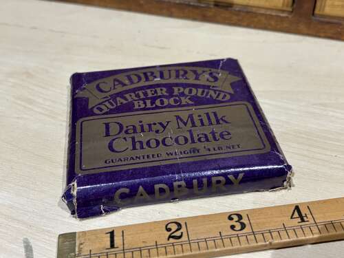 Cadbury's Quarter Pound Chocolate Dummy Bar Tasmania Australia c1920-30s