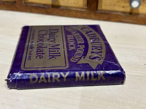 Cadbury's Quarter Pound Chocolate Dummy Bar Tasmania Australia c1920-30s