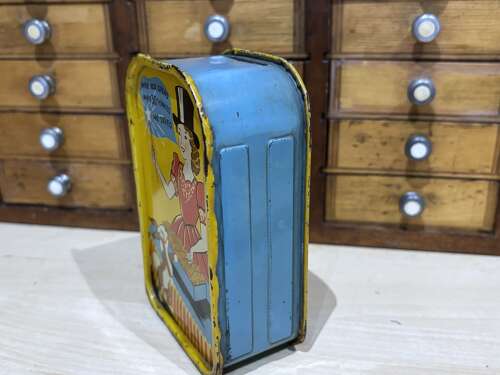 Codeg Magic Mechanical Money Bank / Box Tin Rabbit & Magician Tin c1950s