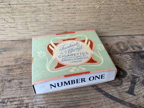 B. Morris Turkish Blend Lady Image Empty 20 Cigarette Pack c1920s