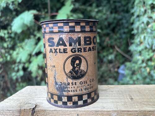 Nourse Oil Sambo Axel Grease Motor Car Garage Tin c1930s