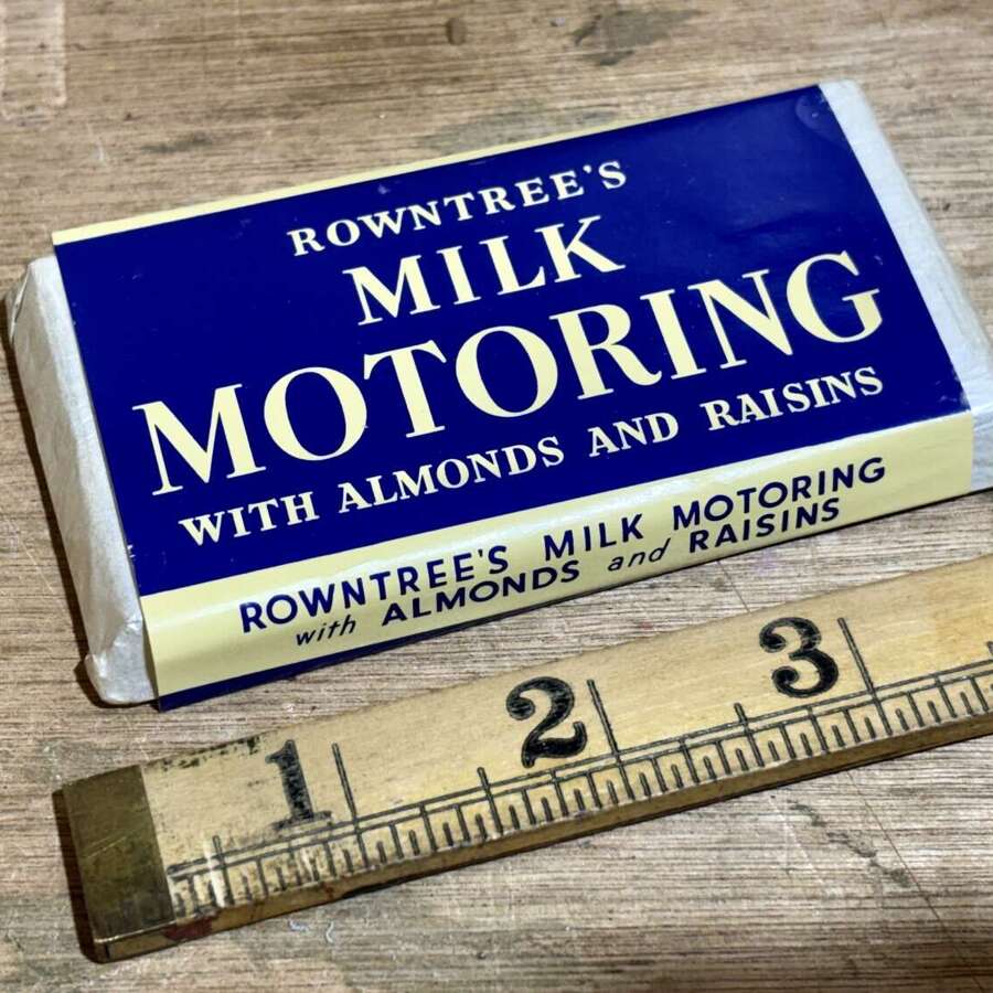 Rowntree's Motoring Almond & Raisin Chocolate Dummy Bar c1950s
