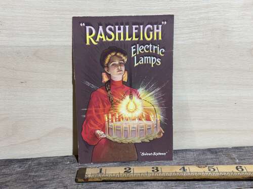 Rashleigh Electric Lamps Light Advertising Trade Post / Card Ephemera c1900s
