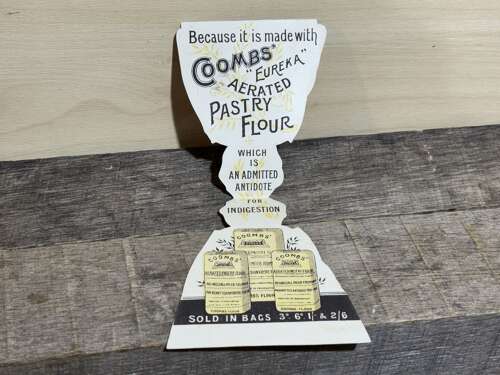Coomb's Pastry Flour Lady Fold Advertising Trade Post / Card Ephemera c1900s