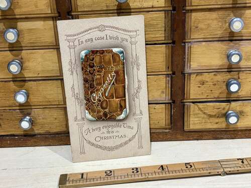 Superb Cigarette Brand Snake Charmer Bond of Union Advertising Christmas Card c1900 c1900s