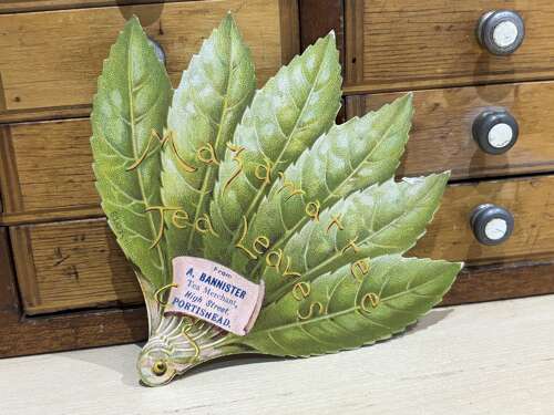 Mazawattee Tee Leaves  Portishead Die-Cut Advertising Trade Card c1900s