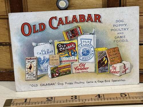 Superb Old Calaber Dog Food Biscuits Advertising Trade Post Card c1919