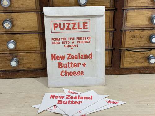 New Zealand Butter Advertising Puzzle Trade Card Ephemera c1930s