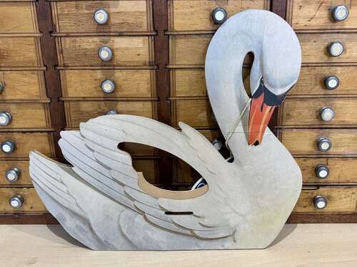Rather Lovely Cadbury's Swan Bird Die-Cut Easter Egg Fold Out Chocolate Box c1950s T
