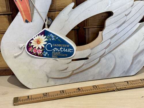 Rather Lovely Cadbury's Swan Bird Die-Cut Easter Egg Fold Out Chocolate Box c1950s T