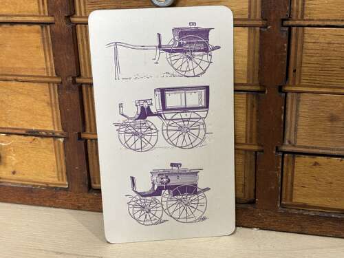 King & Son Berkhamsted Coach & Motor Builders Car Motoring Advertsing Trade Card c1890s