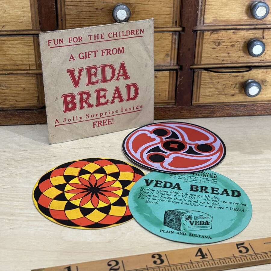 Veda Bread Die-Cut Advertising Puzzle  Trade Card c1919