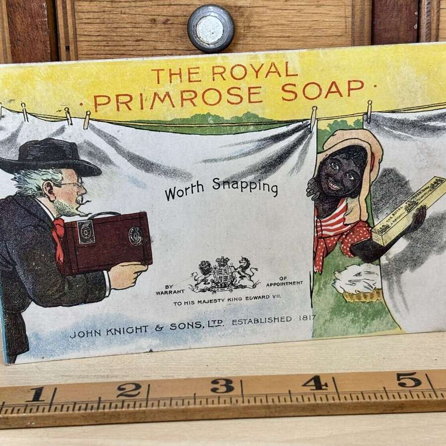 Royal Primrose Soap Black Americana Advertising Trade Post Card c1900s