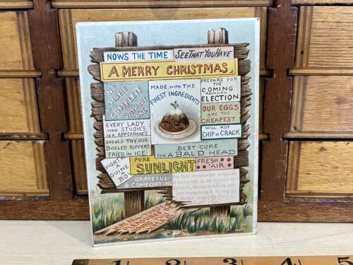 Superb Christmas Pud Advertising Card c1900s