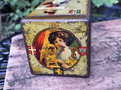 Ladies of Europe Victorian Biscuit Tin c1900s (1)