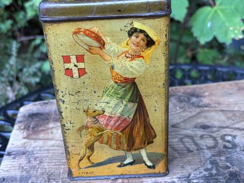 Ladies of Europe Victorian Biscuit Tin c1900s (1)