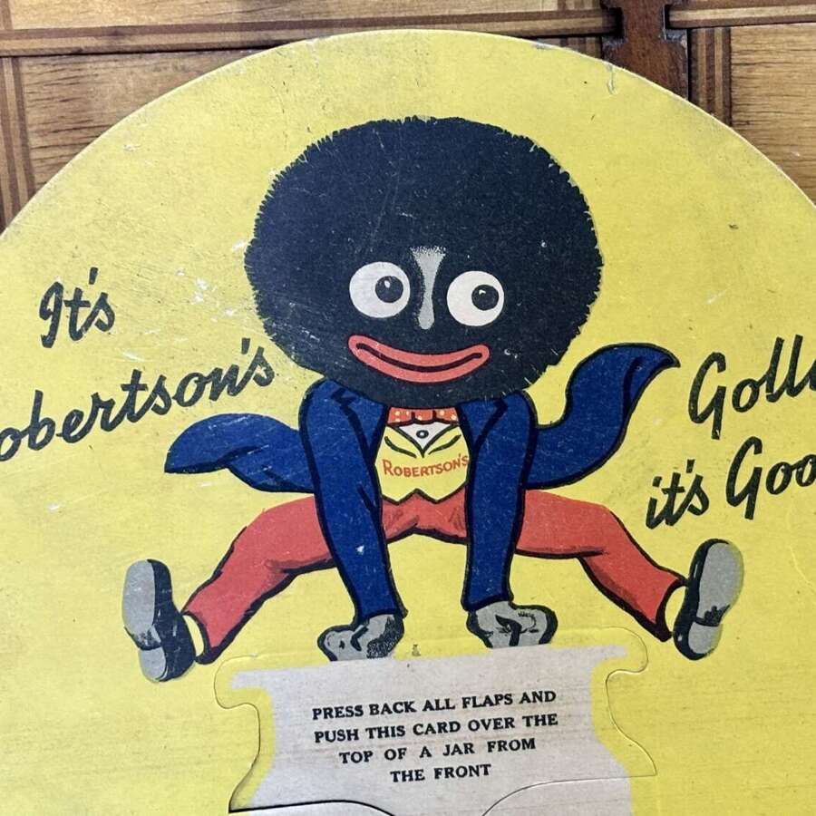 Robertson's Leap Frog Golly Jam Jar Topper Advertising Card Sign c1960s