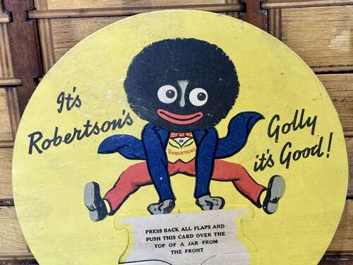 Robertson's Leap Frog Golly Jam Jar Topper Advertising Card Sign c1960s