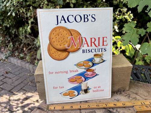 Jacob's Marie Biscuits Advertising Card Sign c1950s