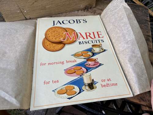 Jacob's Marie Biscuits Advertising Card Sign c1950s