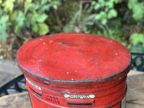 Scarce Huntley & Palmers Double Pillar Post Box Biscuit Tin c1900s