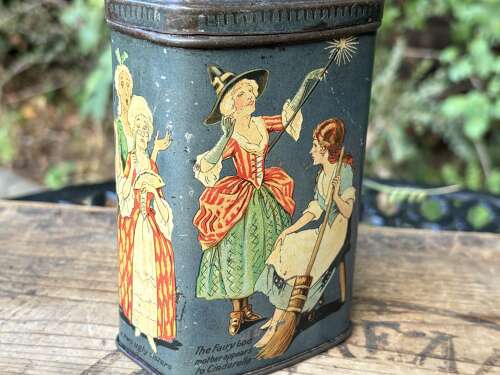 Edwardian Cinderella Fairy Tale Biscuit Tin c1900s