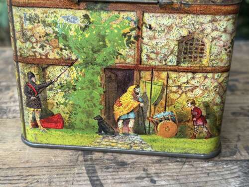 Green’s Brighton Castle Shaped Toffee/ Biscuit Tin c1900s