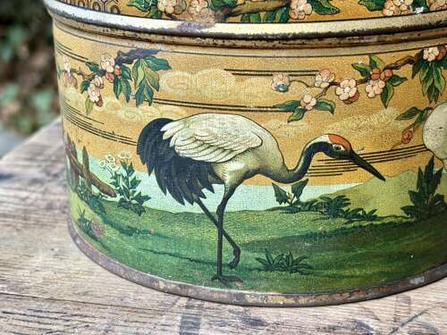 Carr’s Horse Shoe Bird Image Biscuit Tin c1900s