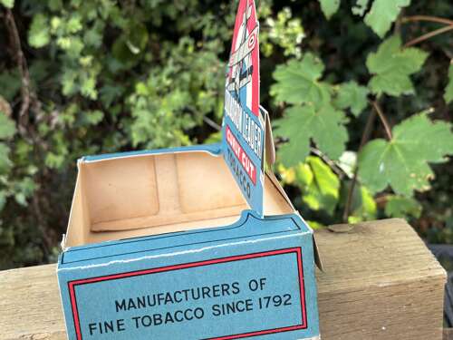 Squadron Leader Biplane Samuel Gawith Tobacco Shop Display card Box c1920s