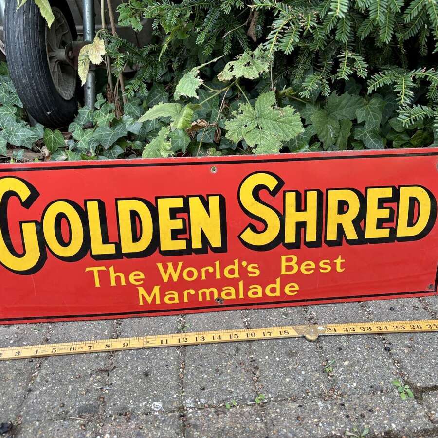 Glossy Robertson&rsquo;s Golden Shred Enamel Sign c1920s