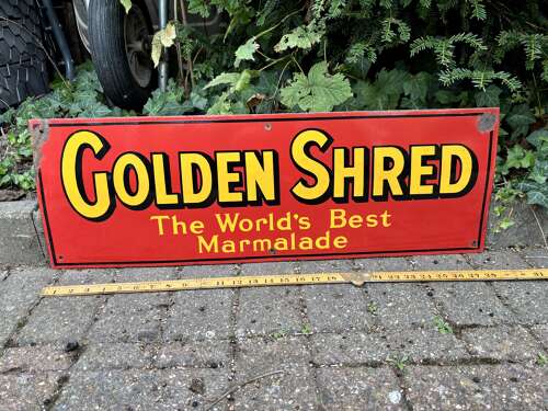 Glossy Robertson’s Golden Shred Enamel Sign c1920s