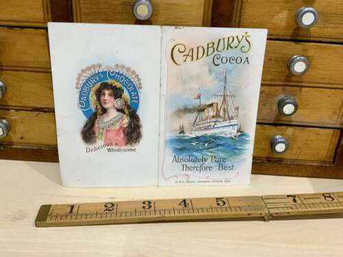Scarce Cadbury Bournville Chocolate Cocoa HMS Ophir Ship Advertising Trade Card c1901