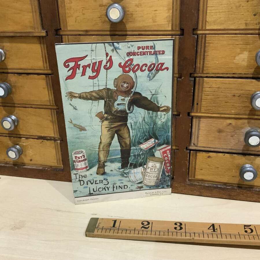 Fry&rsquo;s Deep sea Diver Advertising Trade / Post Card c1900s
