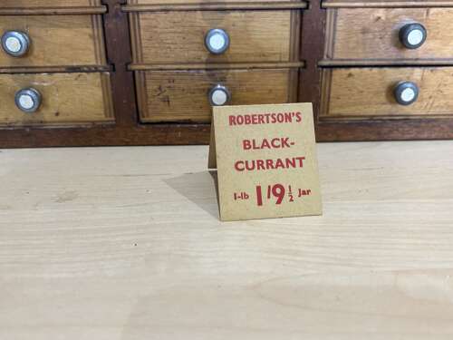 Robertson's Black Current Jam Advertising Price Card c1950s