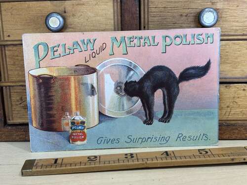 CWS Pelaw Polish Black Cat Advertising Trade/ Post Card c1900s