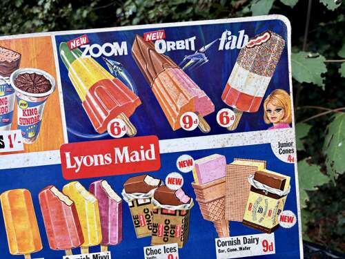 Lyons Maid Ice Cream Thunderbirds Advertising Sign Shop Display c1960s