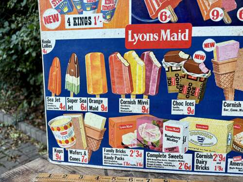 Lyons Maid Ice Cream Thunderbirds Advertising Sign Shop Display c1960s