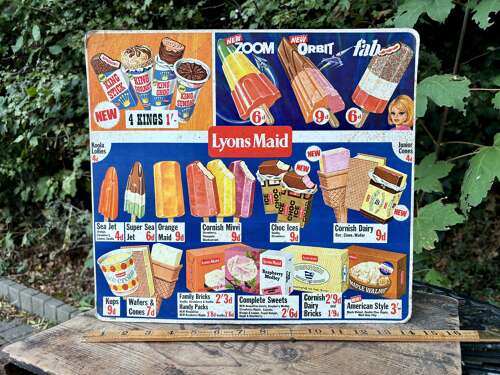 Lyons Maid Ice Cream Thunderbirds Advertising Sign Shop Display c1960s