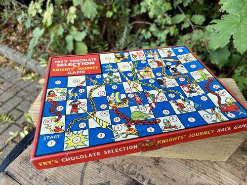 Fry's Selection Box Medieval Snakes & Ladders Chocolate Box c1950/60s