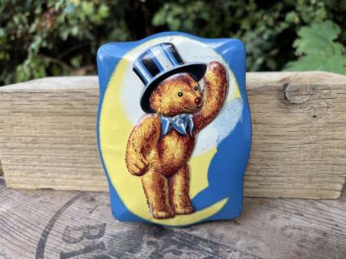Superb George Horner Embossed Teddy Bear Toffee Tin c1930s
