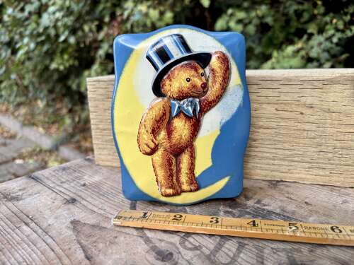 Superb George Horner Embossed Teddy Bear Toffee Tin c1930s